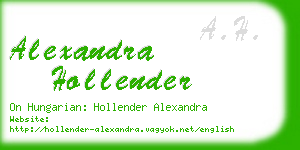 alexandra hollender business card